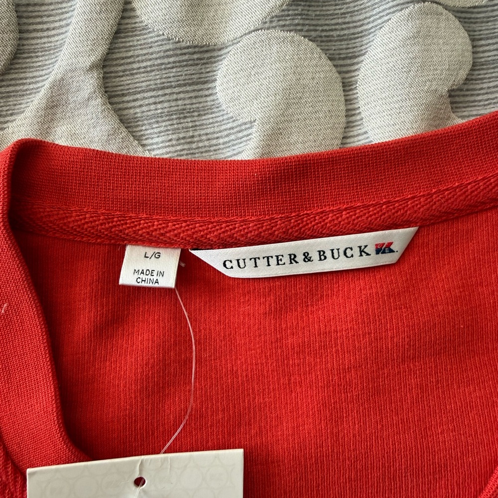 Cutter & Buck Bright Red V-Neck Sweater